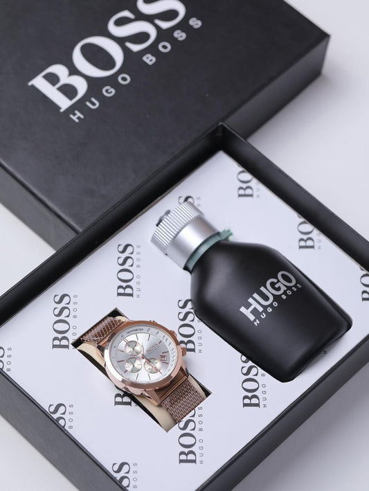 طقم هوجو بوس مع علبه عطر