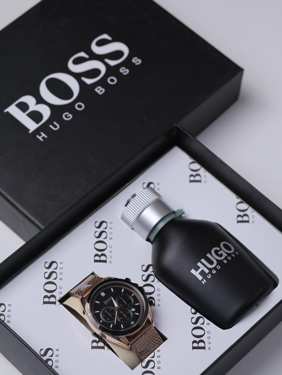 طقم هوجو بوس مع علبه عطر