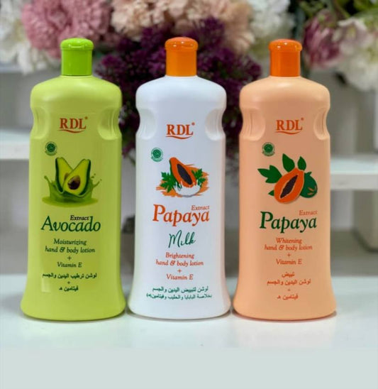 لوشن بابايا وافوكادو
من شركة RDL
حجم كبير 600مل